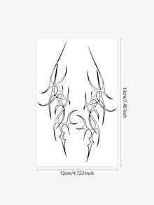 1-3 sztuki zmywalnych, wodoodpornych, odpornych na pot, nieodblaskowych, tymczasowych naklejek tatuażowych, w stylu europejskim i amerykańskim, z personalizowanymi totemami elfów, odpowiednich do codziennego użytku przez ludzi