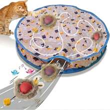 1 Rechargeable Cat And Dog Cache Toy Set - Interactive Rolling Balls Set For Exercise And Entertainment - USB/Battery Powered With Multiple Caps And Quick Action - Thermoplastic Rubber Material - Multicolor - View 1