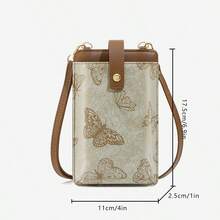 Cute Crossbody Purse Cell Phone Bags For Women - Leather Cellphone Wallet Purse With Adjustable Shoulder Rope, Lightweight Shoulder Handbags Wallet - 棕色 - 查看 3