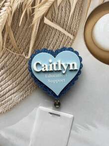 Rozwijany identyfikator pielęgniarki w kształcie serca | Identyfikator pielęgniarki | Niestandardowy magnetyczny identyfikator | Rozwijany uchwyt na klips dla studentów, karta identyfikacyjna lekarza, stop cynku