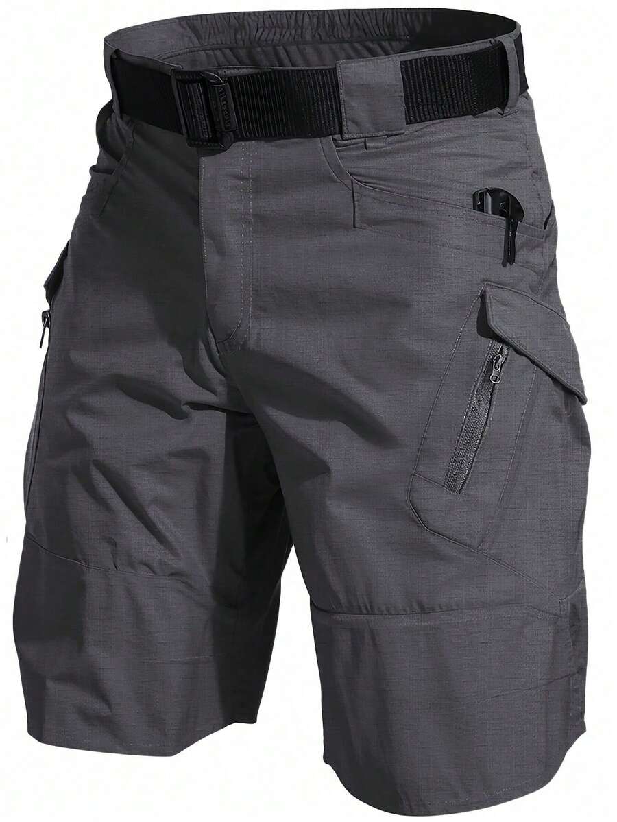 Men's Tactical Shorts With Multiple Pockets, Durable Multifunctional Utility Shorts, Quick-Drying Summer Training Shorts With Multiple Pockets - 灰色 - 查看 1