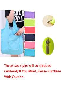 1pc Foldable Reusable Waterproof Travel Bag, Portable Lightweight Tote Bag, Large Capacity Durable Handbag, Suitable For Travel, Gym, Grocery Shopping, Picnic, Camping, Outdoor Adventure, Great Gift For Women, Shopping, Household - Multicolor - View 12