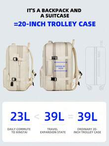 Ryanair 40x20x25 可擴展座下背包，航空公司認證防水機艙包，附 USB 接口 - 灰色 - 查看 4