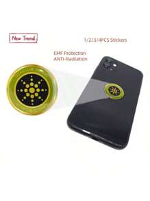 Mobile Phone Radiation Protection Stickers 2~4PCS Naked Advanced Technology Mobile Phone Quantum Shield Negative Ion Energy Mobile Phone Stickers
