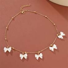1 peça colar estiloso com laço, flor, coração e pentagrama, gargantilha versátil e fofa para meninas