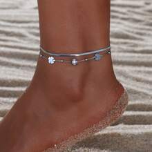 1pc/Set Classic Style Anklet Bestsellers, Includes Resin Shell, Star And Moon Pendants, Multiple Styles, Suitable For Women's Daily Wear And Party Occasions
