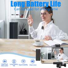 2024款无线领夹式麦克风系统，降噪领夹式麦克风，适用于智能手机/安卓手机/采访，专业无线领夹式麦克风，音质清晰，延迟低，传输距离远 - ZSK-J33 - 查看 6