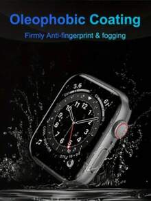 6 件透明 TPU 水凝胶膜 + 透明外壳，带钢化玻璃屏幕保护膜，适用于 38/40/41/42/44/45/49mm Ultra/SE/8/7/6/5/4/3/2/1，全面保护，防刮，晶莹剔透的手表配件