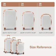 Luggage Set 3pcs Suitcase Sets With Spinner Wheel, Hardside Expandable Travel Laggage - Red - View 11