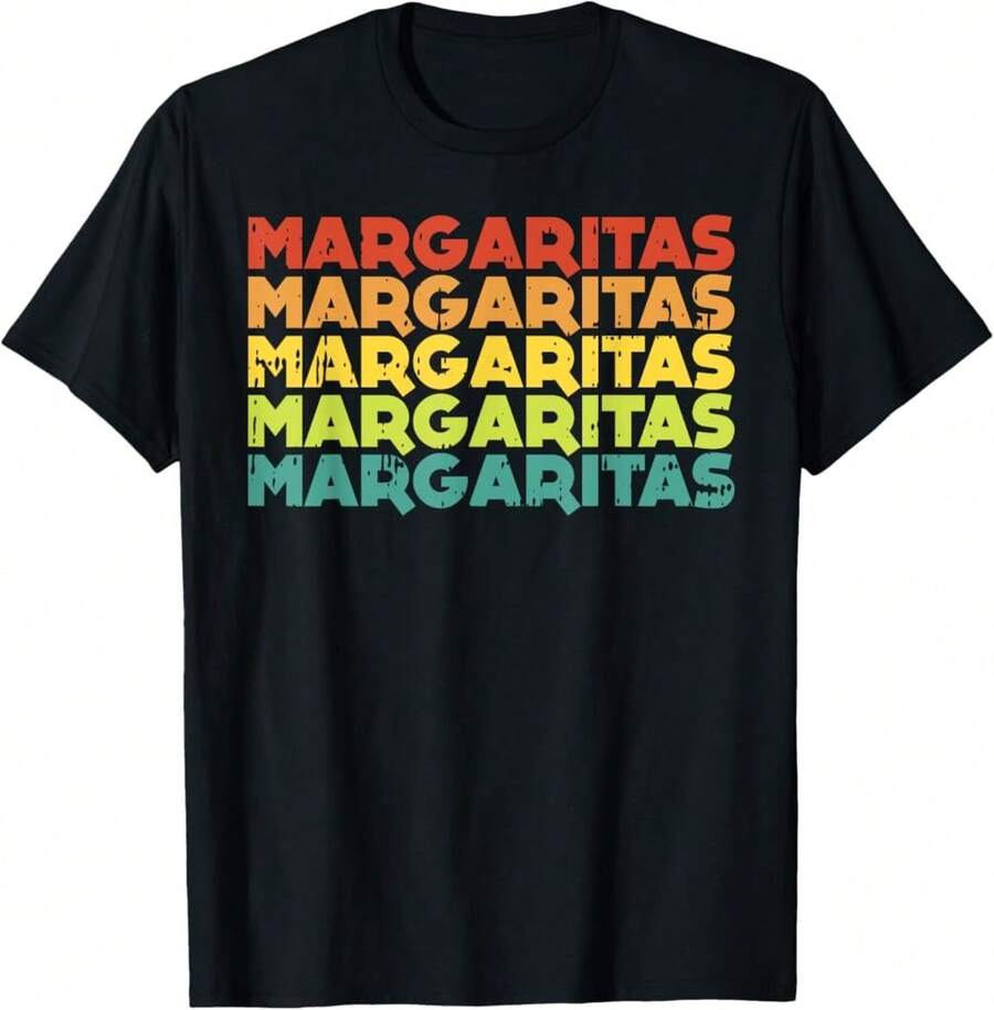 Retro Vintage Margarita Cinco De Mayo Drinking Women Funny T-Shirt<EX Valentine's Day Gifts - Black - View 1