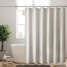 New Titanker Fabric Shower Curtain Liner Washable, 70 X 72 Inches, Khaki Shower Liner Fabric With 2 Magnets, Waterproof Bathroom Shower Liner Soft Lightweight Polyester, Khaki - 卡其色 70 英吋寬 x 72 英吋長(1 包) - 查看 7