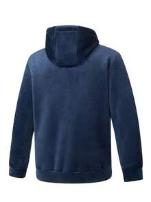 Giacca con cappuccio con chiusura lampo, sfumata e foderata termicamente, adatta per l'uso quotidiano all'aperto, per uomo, autunno/inverno