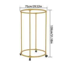 1pc Stainless Steel Round Clothes Hanger - Self-Standing 360 Degree Rotating Clothes Rack With Wheels, Suitable For Home, Retail Stores And Malls, Space-Saving Round Design, No Assembly Required, Drying Rack