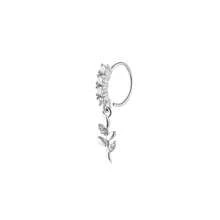 Pendentif d'anneau de nez en acier inoxydable 316L, bijou de nez à porter au quotidien pour femmes - Argent - Voir 12