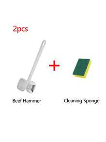 1pc Aluminum Meat Tenderizer, Steak Pounder, Large Size Household Meatball Maker, Beef Hammer, Double-Sided Meat Tenderizer, Aluminum Meat Hammer, Steak Meat Pounding Mallet, Large Household Meat Tenderizing