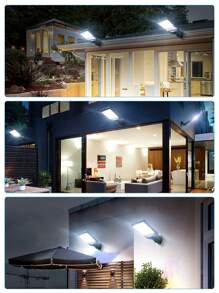 CcRetro 4 Pack Lámpara Solar Exterior,Luces Solares Jardin para Interior y Extrior, Reflector LED Exterior Solar,Focos Solares con Sensor,Solar Luz de Pared,IP65