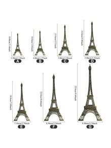 1pc Vintage Bronze Paris Eiffel Tower Model, High-Quality Zinc Alloy Material, Metal Crafts Home/Office Decor, Gift