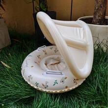 Infant Swimming Pool Float With Canopy, Inflatable Baby Swim Ring With Detachable Sunshade, Outdoor Swimming Pool Accessories And Pool Party Games, Toddler Swimming Float Toy - Multicolor - View 8