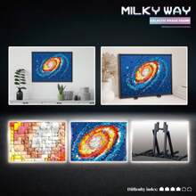 Space Galaxy MOC Building Model Painting Miniature Building Block Kit, 3D Picture Frame, Creative Collection Toy, Adult Gift 2400+ Pcs
