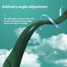 1pc USB Rechargeable Neckband Fan, Outdoor Portable Quiet Neck Hanging Fan With 3 Speed Gear, Gift Package, Outdoor Sports Halter Fan, Extra-Long Endurance Mini USB Fan, Outdoor Cycling Camping USB Rechargeable Mini Fan