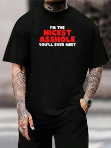Camiseta divertida y sarcástica para hombre - Camiseta gráfica novedosa de algodón casual para fiestas y regalos - Perfecta para papá, marido o amigo - Negro - Ver 1