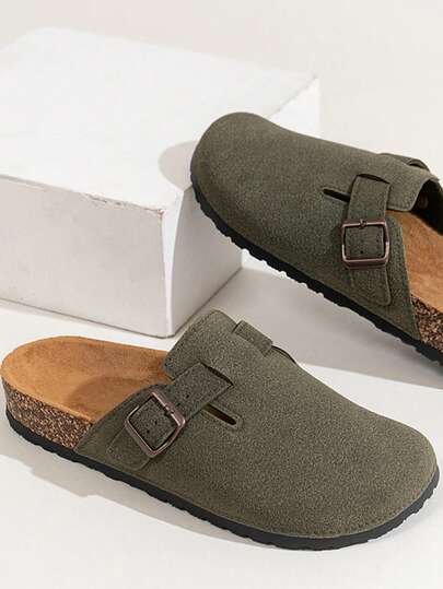 Pantuflas unisex ajustables tipo slip-on, antideslizantes y resistentes al desgaste, aptas para interiores y exteriores