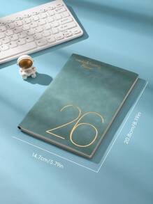 1 Pc 2026 English Planner Without Pen, Suitable For Office School Supplies, Back To School