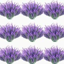 10 pièces de fleurs de lavande artificielles résistantes aux UV - plantes en plastique artificielles résistant à la décoloration, pour le jardin, le porche, la décoration de la boîte de fenêtre (violet classique)