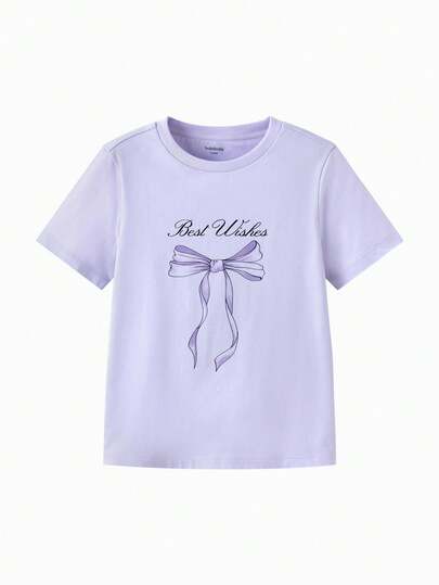 Balabala 儿童短袖T恤女童2025新款夏季中大童女孩速干甜美纯棉上衣