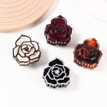 玫瑰花发夹，公主风格发饰，发爪夹，优雅后脑勺发饰时尚发饰 - 彩色 - 查看 10