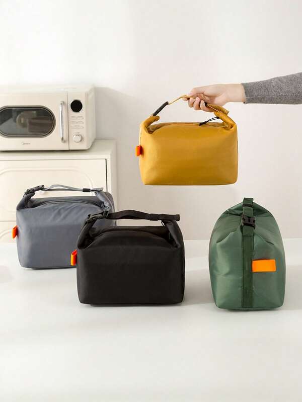 1 stuk eenvoudige isolatietas voor buiten, kantoorpersoneel, grote handtas, waterdichte en oliebestendige lunchbox, handzame lunchtas