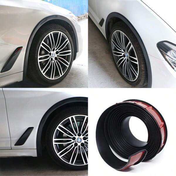1pc Universal Car Exterior Accessories - Flexible Black Wheel Eyebrow Molding Trim, No Drilling Or Gluing Required, Scratch Resistant