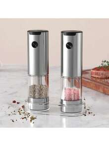 Electric Salt And Pepper Grinder With Adjustable Coarseness Refillable Mills Battery Powered Pepper Grinder Kitchen Gadget Tool - Multicolor - View 12