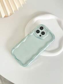 Cute Solid Color Basic Phone Case Asymmetrical Wavy Ripple Translucent 4pcs Thick Red 10 Protective Cases Colorful Candy Painted Shock-Proof Covers For New 14 Compatible With IPhone Waterproof Anti-Fall Scratch Resistant Birthday Gift Party - Multicolor - View 8