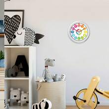 8-10 Inch Colorful Teaching Clock - Battery Powered, 12-Hour Large Digit Learning Clock, Multi-Color Zoning, Silent For Easy Learning, Suitable For Living Room, Bedroom, Room, Playground, Classroom Decor, Holiday Gift (Batteries Not Included) Wall Clock, Bedroom Decor, Dorm Decor, Back To School Decor, School Surprise, Home Decor, Learning Supplies - Multicolor ET113 - View 6