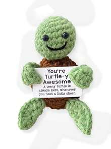 钩针编织向日葵装饰物（带贺卡），有趣的装饰件，带有向日葵/树懒/乌龟/胡萝卜/兔子图案，送给朋友的创意礼物，派对装饰，节日礼物，毛绒玩具，节日，树懒毛绒动物，办公室装饰，可爱毛绒玩具，钩针编织动物 - 可愛系列 - 查看 11