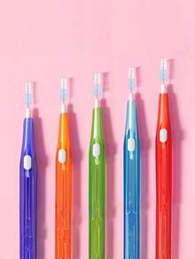 10/30/60 件牙间刷（带盒），0.6 毫米、0.7 毫米、0.8 毫米，牙齿清洁工具，口腔卫生牙间刷，牙签清洁器，用于细节清洁，返校 - 彩色 - 查看 8