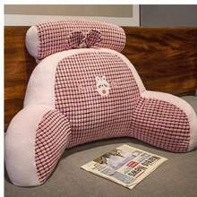 Samtiges Kopfteil-Kissen, Soft-Bag, Taillen-Schutzkissen, großer Rückenstütze, Schwangerschafts-Sofa-Kissen, Schlafsaal-Bett-Lesekissen, Taillen-Schutzkissen, Kissen, Lendenkissen Raumdekoration, ästhetische Raumdekoration, Wohndekoration, Wohnzimmer-Dekoration, Stuhl, Bürostuhl, Sitzkissen