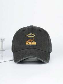 MLFO Mũ lưỡi trai in họa tiết lạc đà, kiểu dáng cổ điển tối giản, mềm mại, thoáng khí, có thể gấp gọn, phù hợp cho công việc và sinh hoạt hàng ngày, kích thước có thể điều chỉnh. - 67 cây cọ - Xem 3