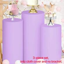 3pcs Dessert Bucket Cylinder Pedestal Stand Set, Flexible Cylinder Pedestal Stand For Party, Wedding Or Birthday Decoration, Autumn Decoration (Cylinder Tablecloth Only Included) - Multicolor - View 13