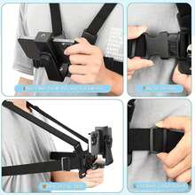 1Pc Universal Mobile Phone Chest Mount Strap Bracket, Suitable For First-Person Perspective Shooting, Outdoor Smartphone POV Video Phone Clamp, Mobile Phone Holder Chest Strap Holder, Waterproof Lightweight And Large-Capacity Portable Accessories, Convenient For Outdoor Live Fishing, Etc - View 8