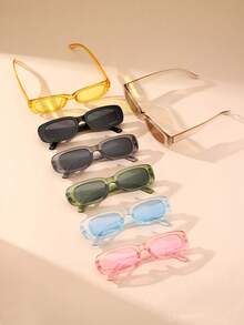 1 Pair/20 Pairs Retro Square Glasses, Black & White, Unisex Eyewear For Party Wedding And Sports Event - Multicolor - View 7
