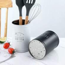 1pc Stainless Steel Chopstick Holder, Kitchen Tool, Tabletop Cutlery Organizer, Draining, Suitable For Kitchen, Dining Room, Outdoor Camping, Party, Housewarming Gift, Large Capacity Storage Box, Valentine's Day, Gift For Friends, Neighbors, Summer Camping Storage, Back To School Supplies