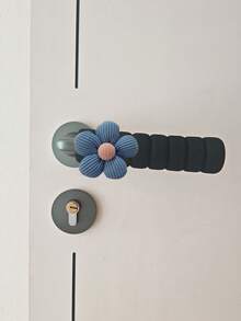 1/2PCS Small Floral Design Door Knob Cover, Black Color, Protects Wall And Door Locks From Damage, Anti-Static, Warmth-Keeping - Multicolor - View 9