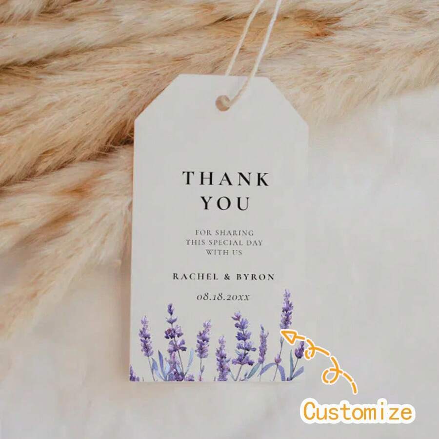 Customized Gift Cards, Customized Thank You Cards, Personalized Name Tags, Customized Gift Tags, Valentine's Day Gift Tags, Valentine's Day, Mother's Day, Chinese New Year, Guest Favor Tags, Personalized Thank You Cards, Custom Party Decorations, Minimalist Labels ,Travel Organizer - Floral - View 1