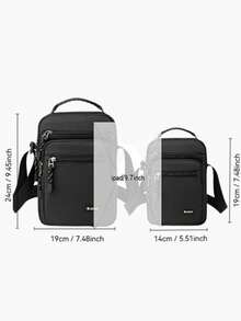 Men Letter Patch & Chain Decor School Backpack Laptop Bag Bookbag Rucksack Shoulder Bag Travel Bag Sport Bag College Bag For School College Business Outdoor Hiking Travel Camping Sport Students Hip Bag Gifts Bag School Bags Summer Back To School Beach Laptop Case The Sporty Life Vacation Bag Pack Backpacks Travel Must Haves Large Bag Spring School Supplies Book Bag University Bag Large Capacity Bag Travel Bags , Valentines Gifts, Valentine Day, Easter - Black - View 7