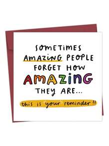 1pc You're Amazing Card - Thank You Card, This Is Your Reminder You're Amazing, Congrats, Proud Of You, Appreciation Card