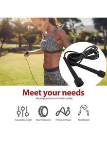 Corda de pular esportiva para adultos, 1 peça - ótima para esportes internos/externos, treinamento físico - leve, comprimento ajustável, esportes ao ar livre, ioga, fitness, perda de peso confortável e exercícios ao ar livre - multicolorido - Ver 9
