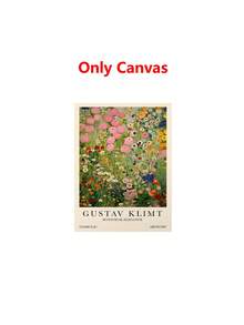 1/3 件植物优雅墙艺术海报，现代印象派墙艺术，古斯塔夫·克里姆特的充满活力的花田插图，色彩缤纷的艺术帆布艺术品墙画礼物，非常适合客厅、卧室、办公室、家居装饰，无框/带框 - 彩色 - 查看 18