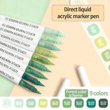 1支装126色丙烯马克笔，软头，适合学生使用，不透明，可混色，高品质美术用品，适合DIY，返校礼物